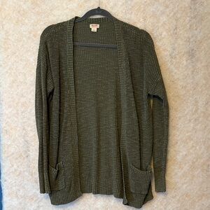 Mossimo Supply Co. Forest Green Open Cardigan